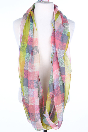 Multicolor Checkered Infinity Scarf 5ABFSCARF1